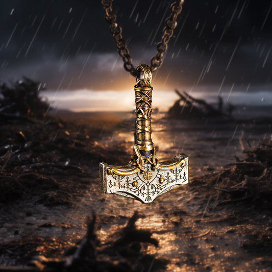 Mythic Mjölnir Silver Necklace