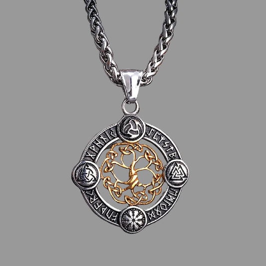 Viking Runic Tree Necklace