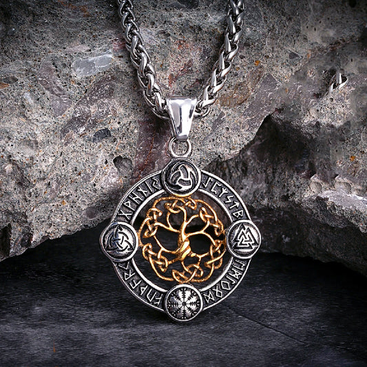 Viking Runic Tree Necklace