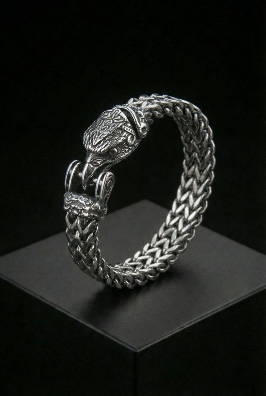 The Corpse Swallower - Hraesvelgr - Stainless Steel Eagle Head Bracelet
