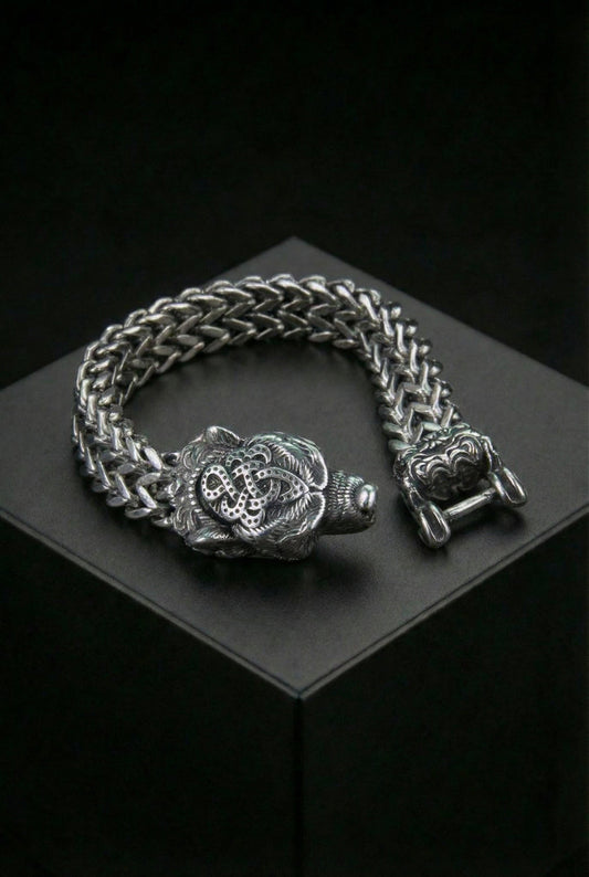 Berserker - Stainless Steel Bear Head Bracelet