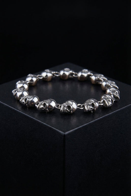 Skulls Of The Fallen - Stainless Steel Skull Bracelet