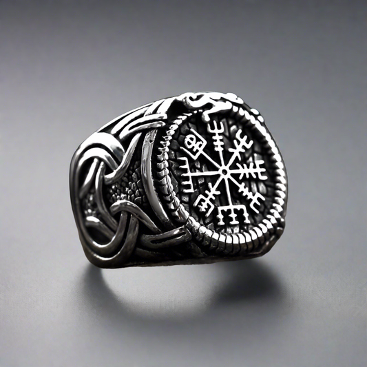 Jörmungandr Compass Ring