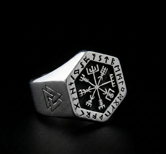 Viking Wayfinder Compass Ring