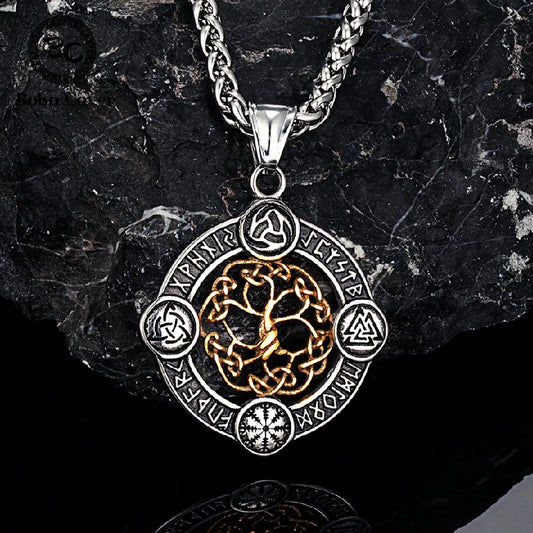 Viking Runic Tree Necklace