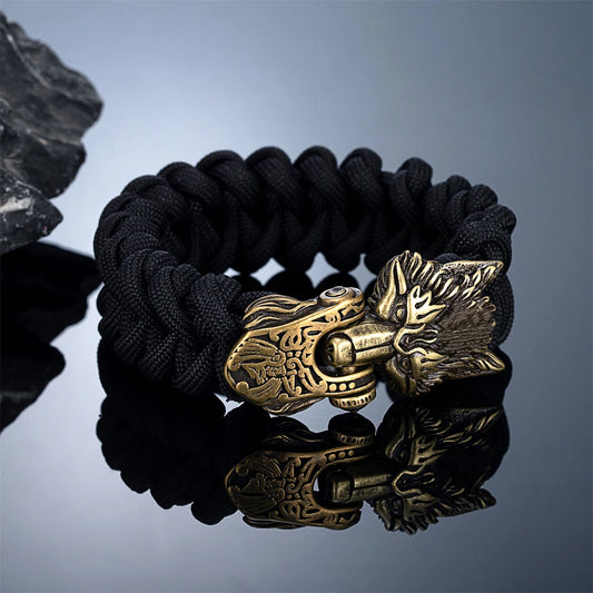 Viking Wolf Rope Bracelet