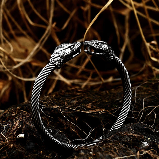Viking Double Wolf Bracelet
