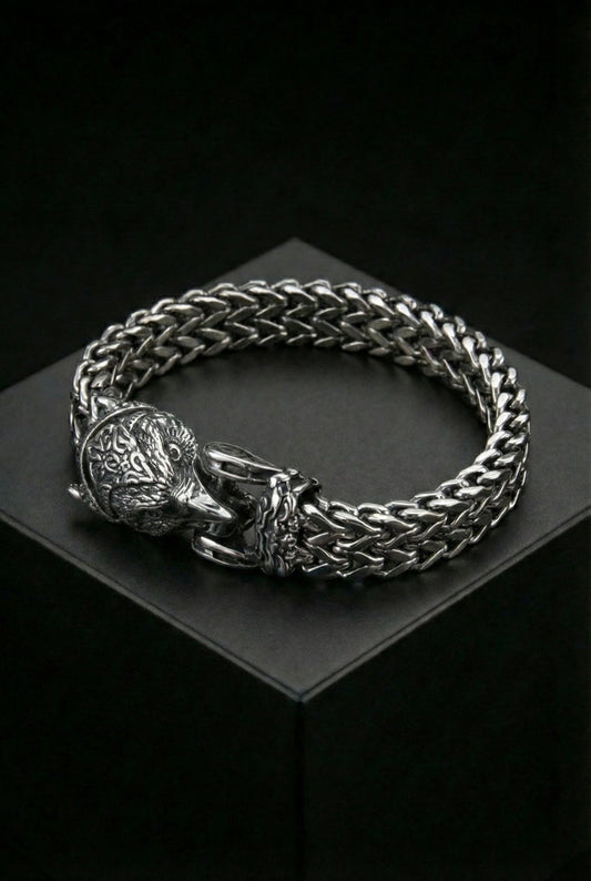 The Corpse Swallower - Hraesvelgr - Stainless Steel Eagle Head Bracelet
