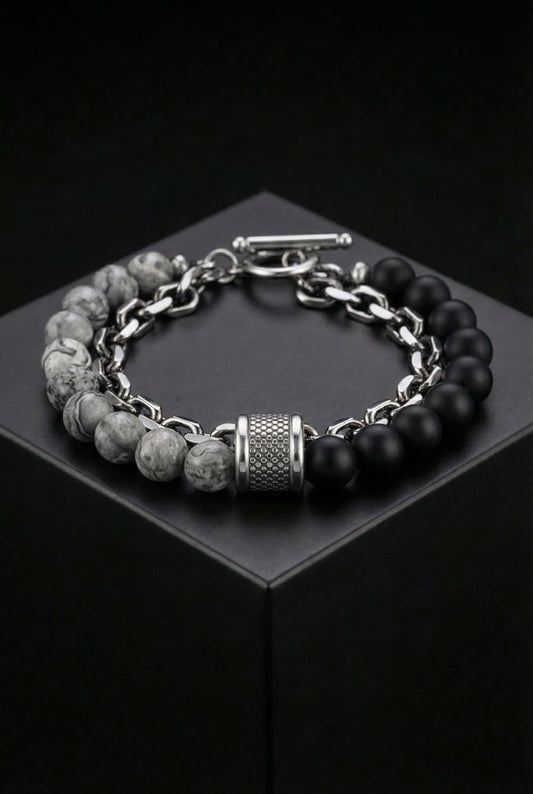 Garmr's Armlet - Stainless Steel Energy Bead Bracelet