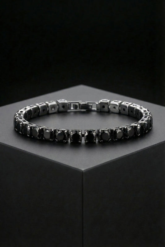 Soulshard Band - Black Inlaid Zircon Copper Bracelet