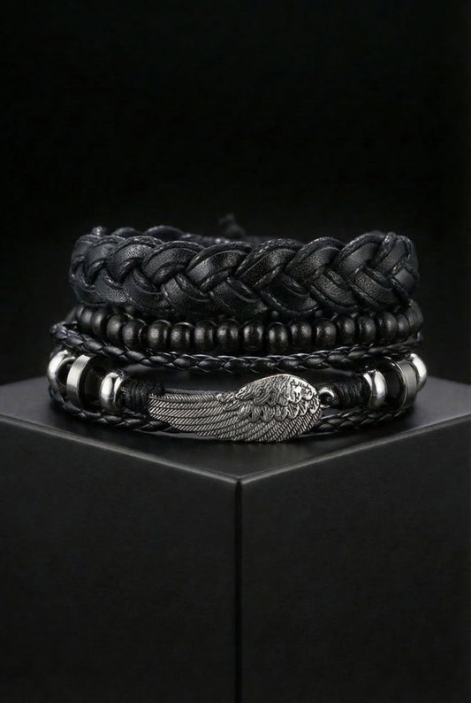 Valkyrie's Wing - High Quality Leather Bracelet