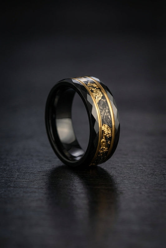 Odin's Royal Armor - Black Tungsten Ring